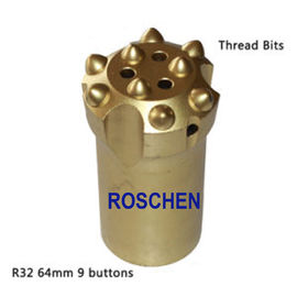 R32 βαλλιστικό εργαλείο διατρήσεων βράχου κομματιών τρυπανιών κουμπιών για να ανοίξει υπόγειας μεταλλείας